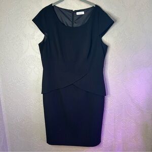 Elegant Black Cap Sleeve Dress Calvin Klein 8 P dress little black dress